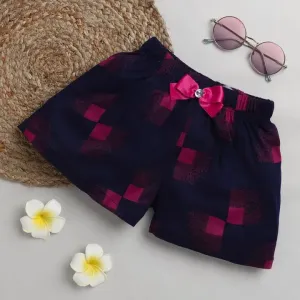 Abstract Printed Short - Navy