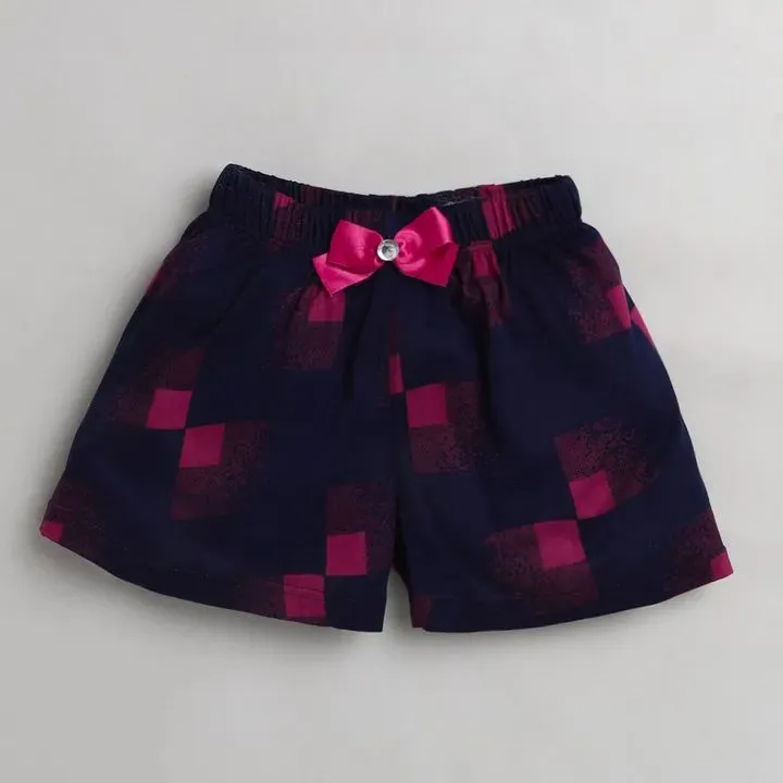 Abstract Printed Short - Navy