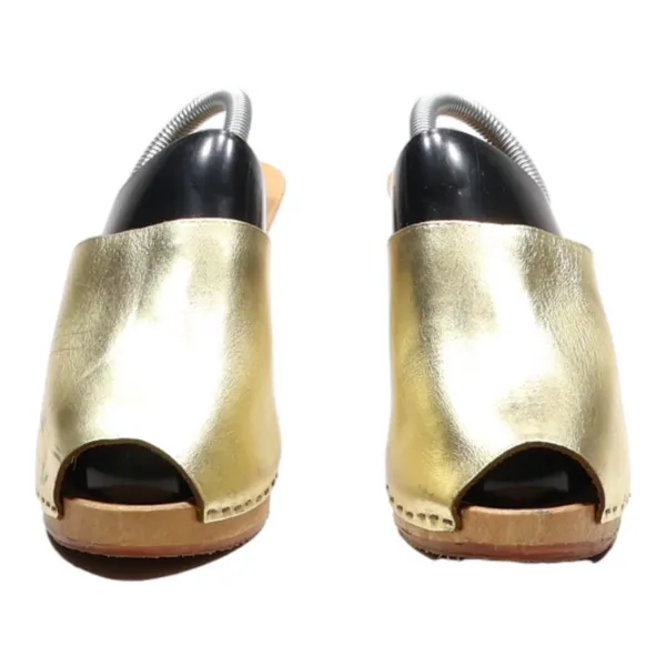 ACCENT Mule Heels Gold Synthetic Womens UK 3