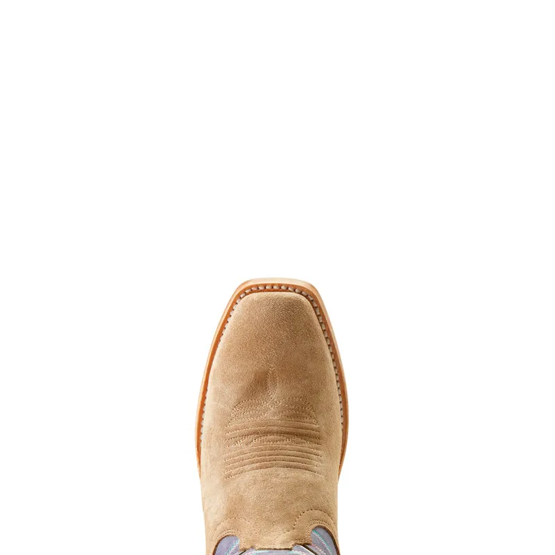 'Ariat' Women's 14" Futurity Fort Worth Western Narrow Cutter Toe - Truly Taupe / Lavender Fields