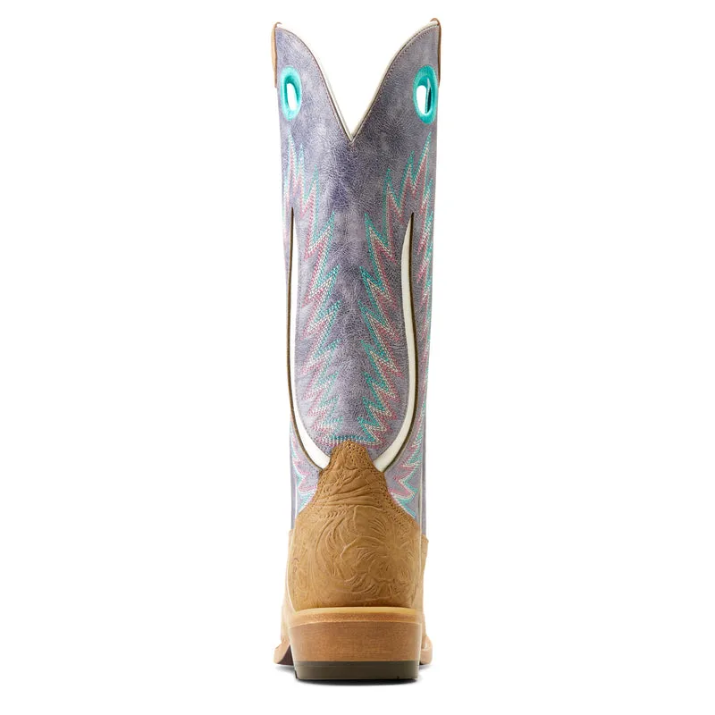 'Ariat' Women's 14" Futurity Fort Worth Western Narrow Cutter Toe - Truly Taupe / Lavender Fields