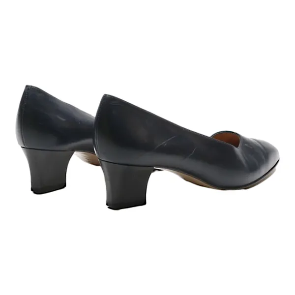 BALLY Court Heels Blue Leather Womens UK 2.5