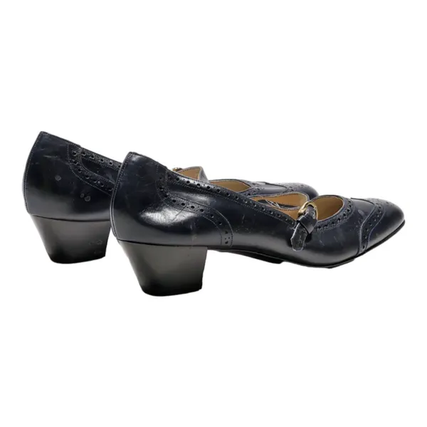 BALLY Mary Jane Heels Blue Leather Womens UK 4