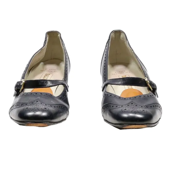 BALLY Mary Jane Heels Blue Leather Womens UK 4