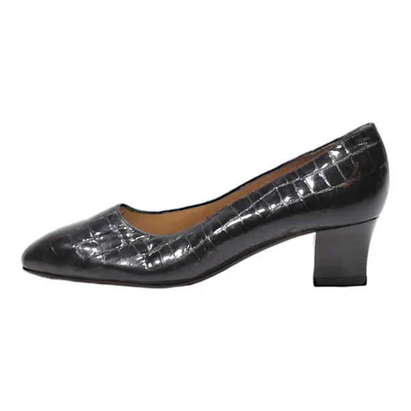 BALLY Pump Heels Black Leather Womens UK 4