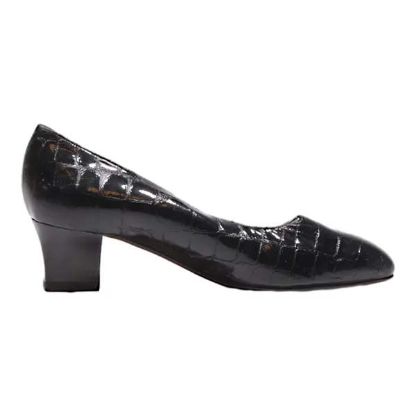 BALLY Pump Heels Black Leather Womens UK 4