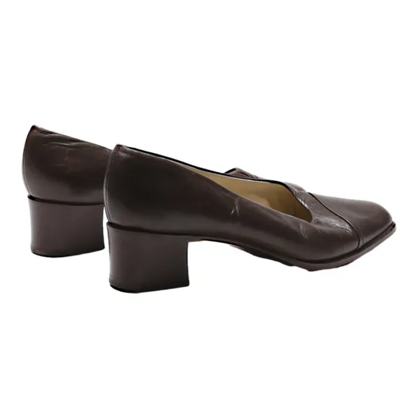 BALLY Pump Heels Brown Leather Womens UK 6