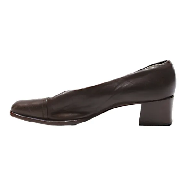 BALLY Pump Heels Brown Leather Womens UK 6