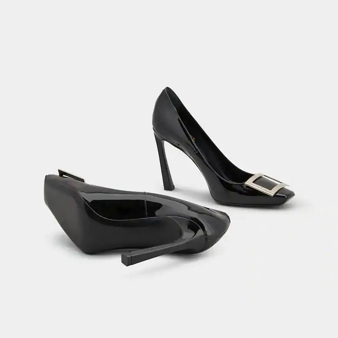 Belle Trompette Black 100mm Pumps