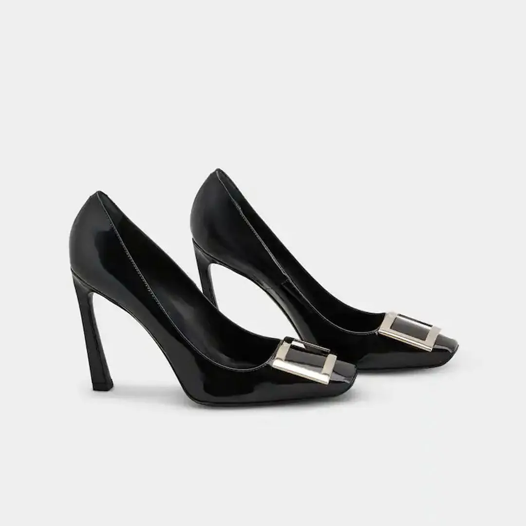 Belle Trompette Black 100mm Pumps
