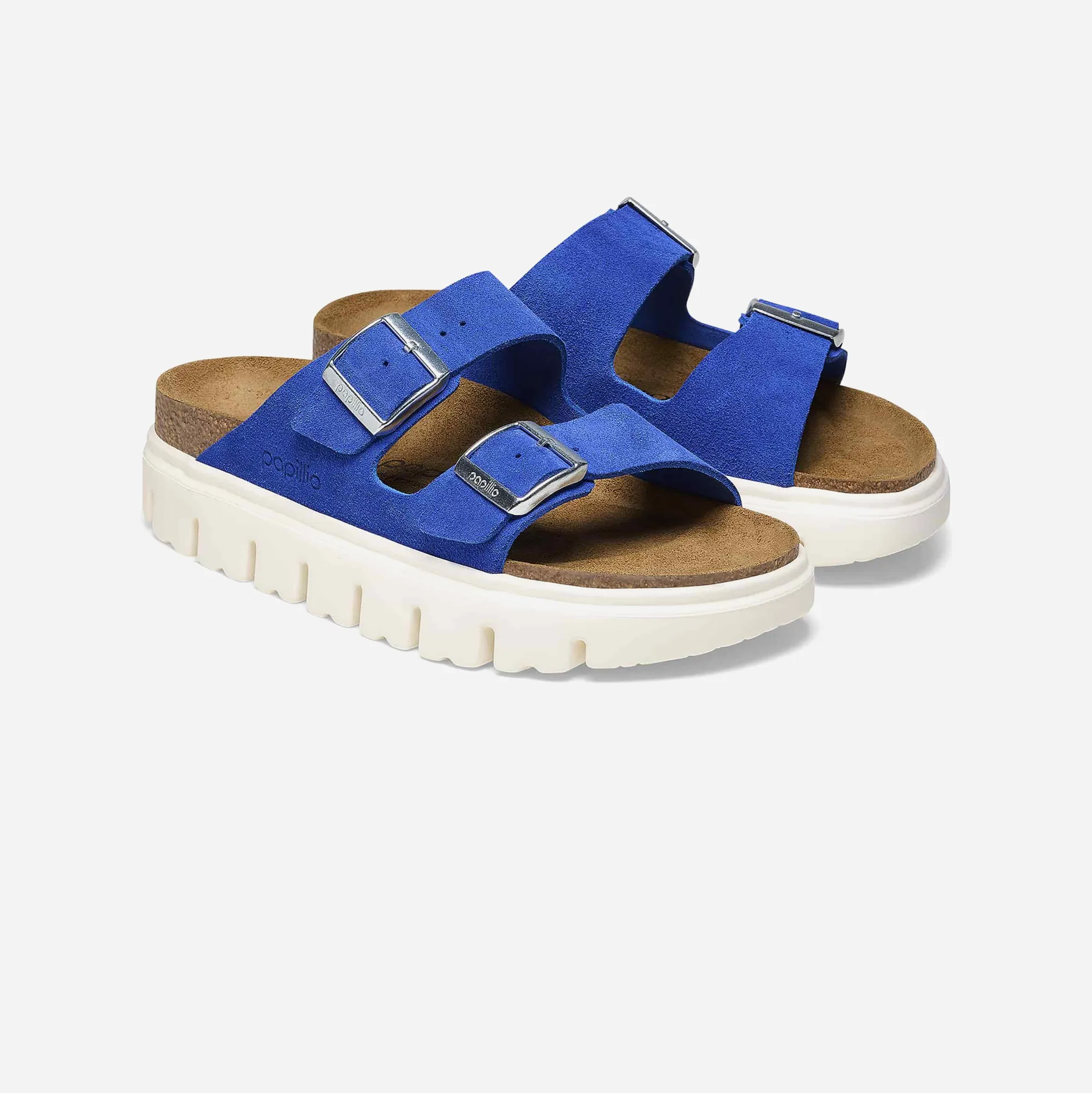 Birkenstock Arizona Chunky Suede Leather Blue Blue/Ultra Blue