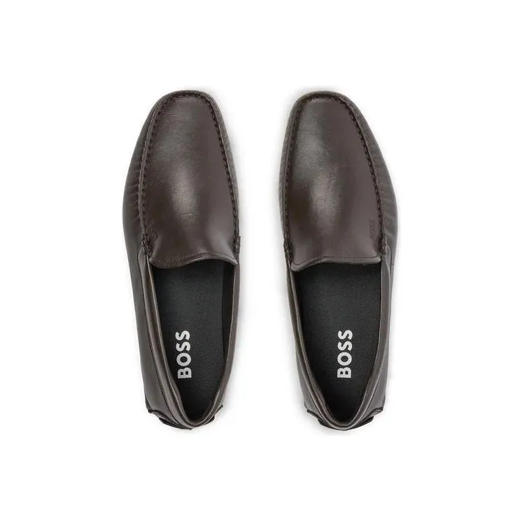 BOSS NAPPA LEATHER LOAFERS WITH DRIVER SOLE AND FULL INTERNAL LINING