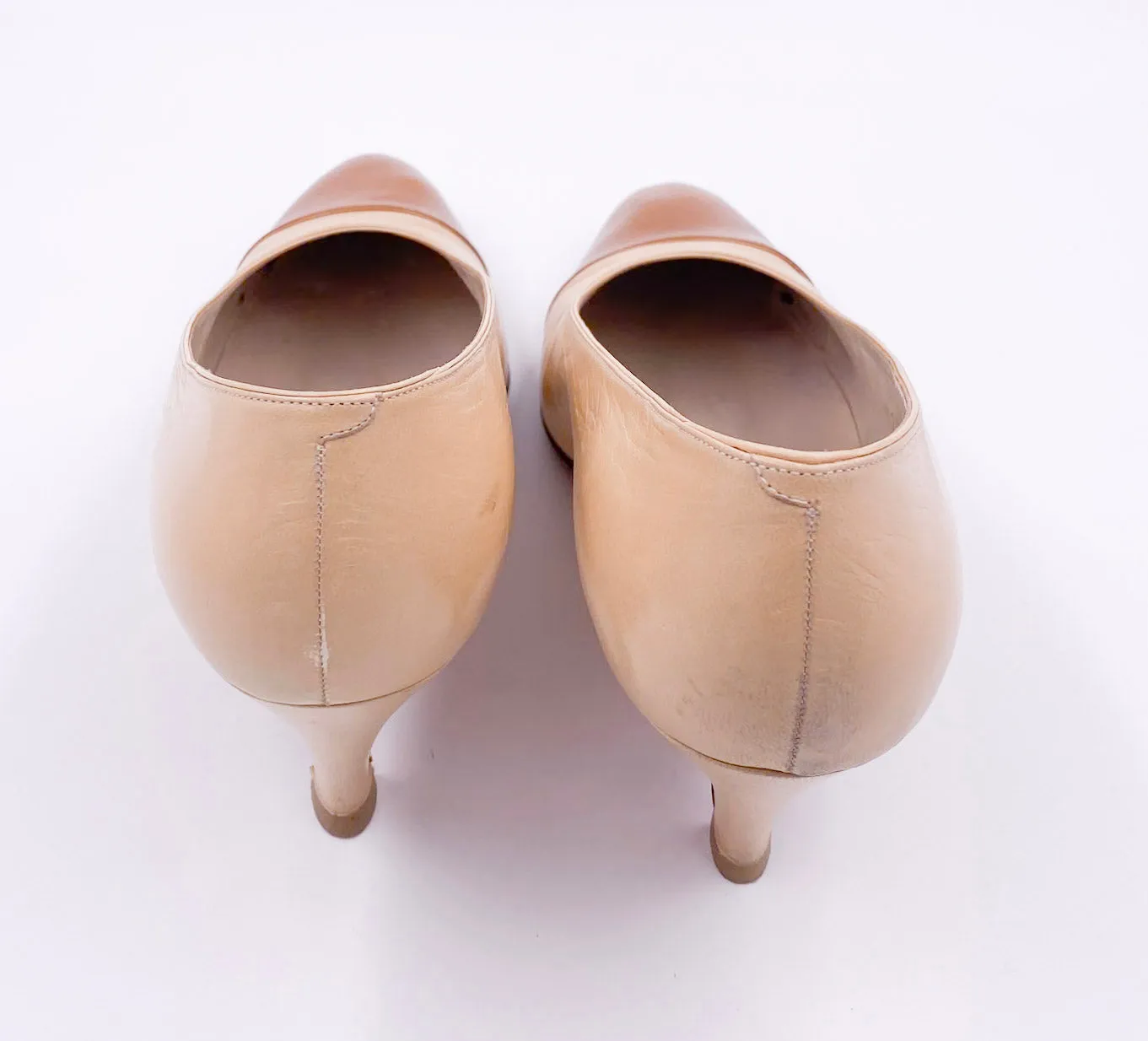 Chanel Pumps Beige With Brown Leather Toe