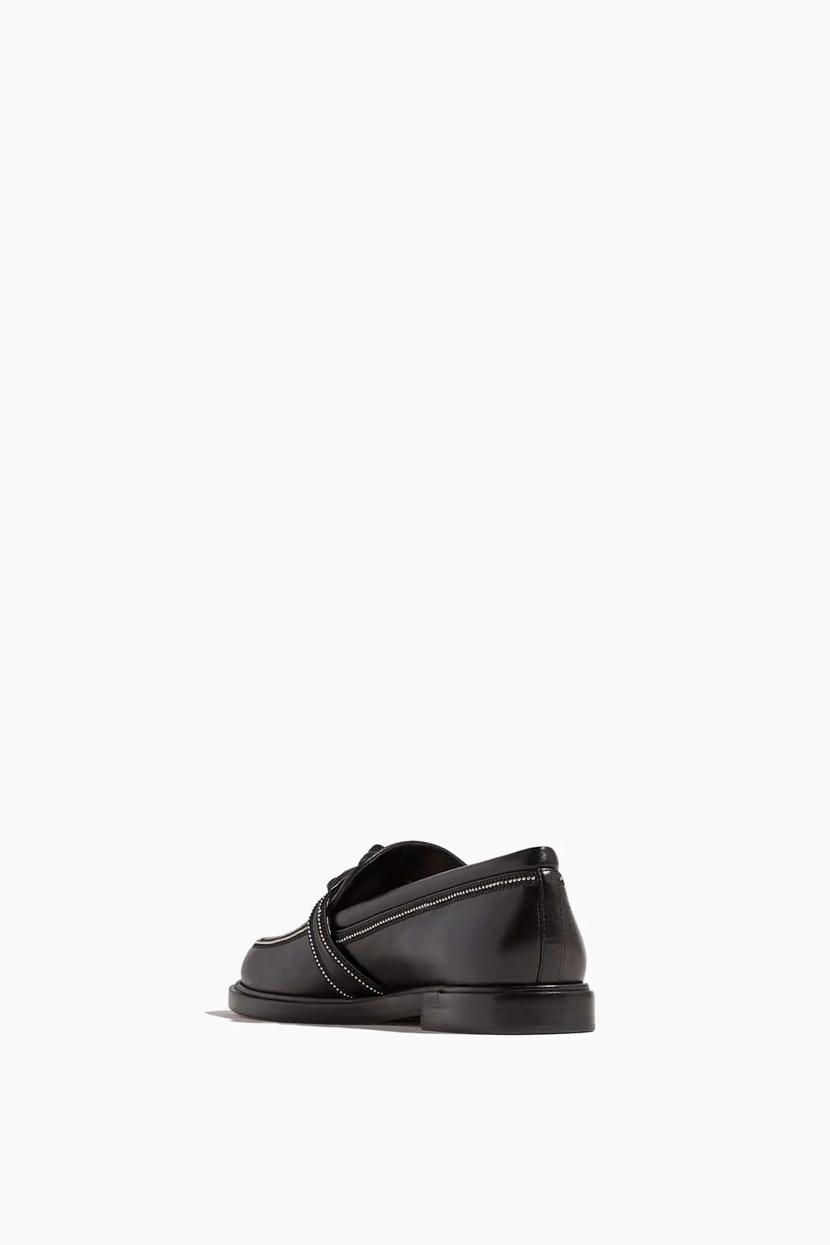 Clarita Chunky Embroidery Loafer in Black