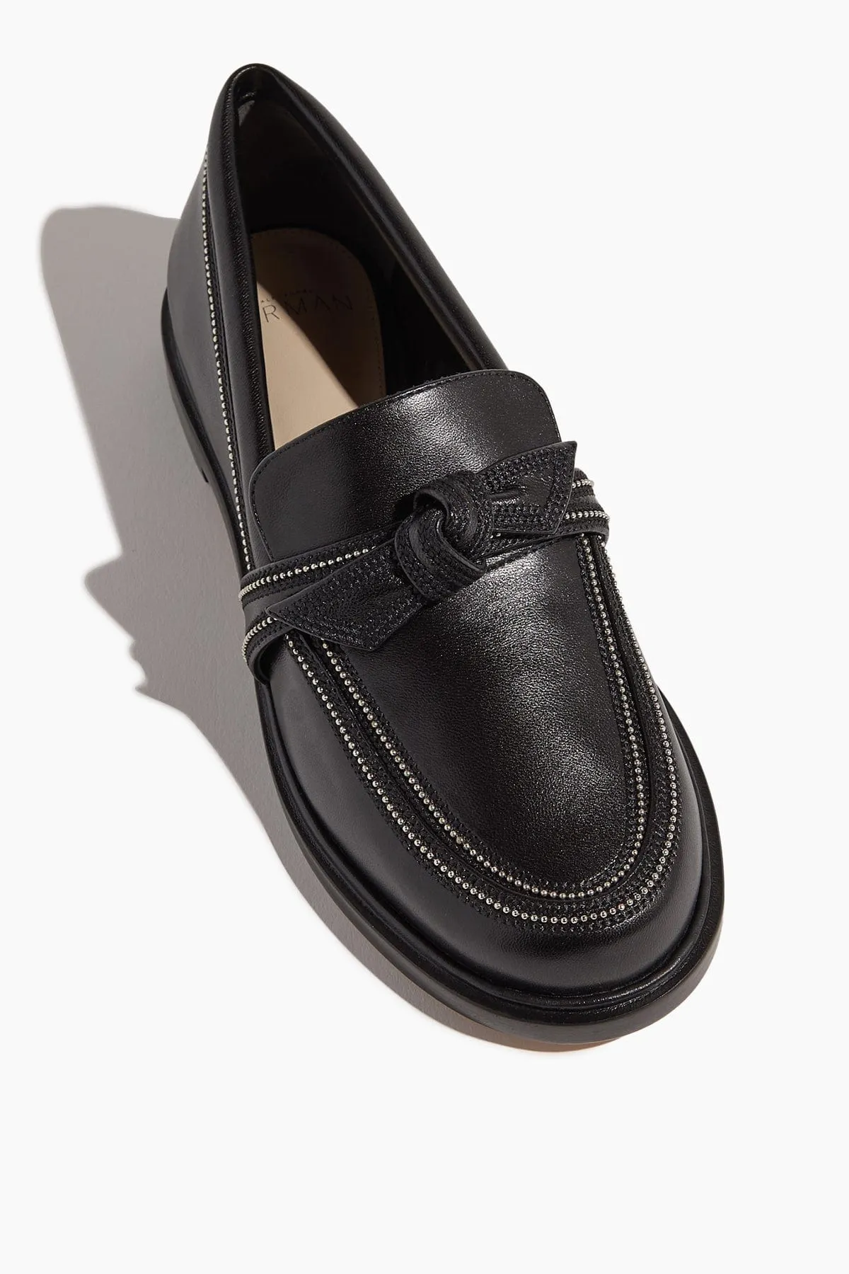 Clarita Chunky Embroidery Loafer in Black