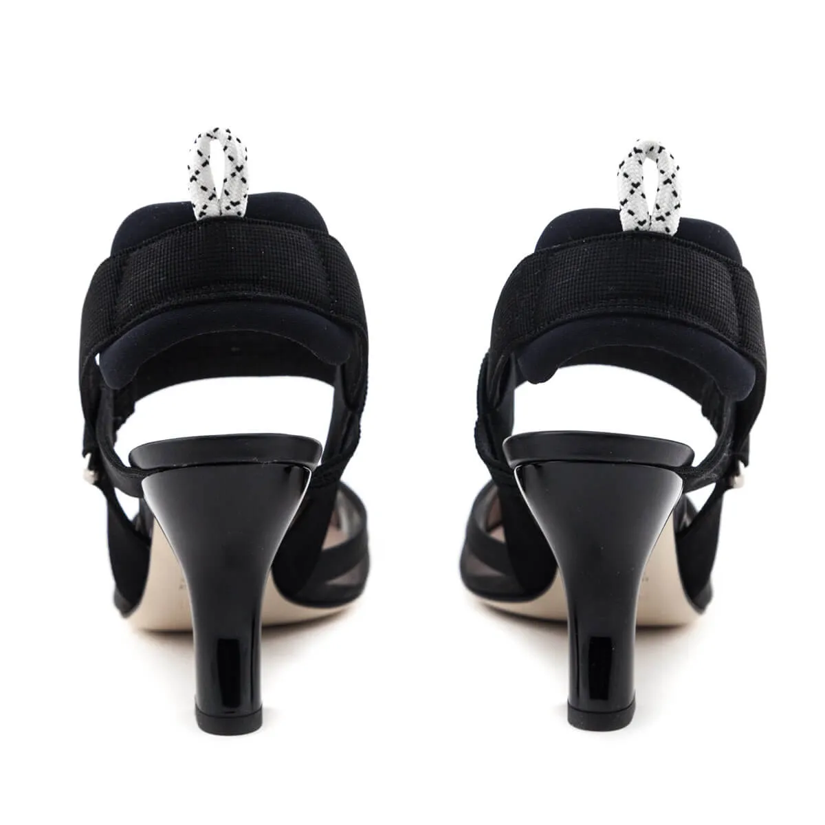 Fendi Black Zucca FF Techinical Mesh Colibri Pumps Size US 6 | EU 36