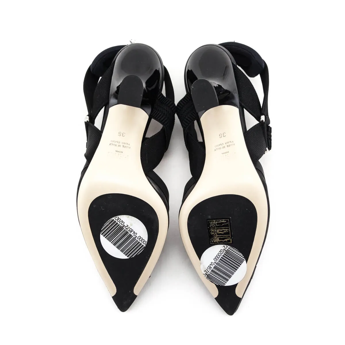 Fendi Black Zucca FF Techinical Mesh Colibri Pumps Size US 6 | EU 36