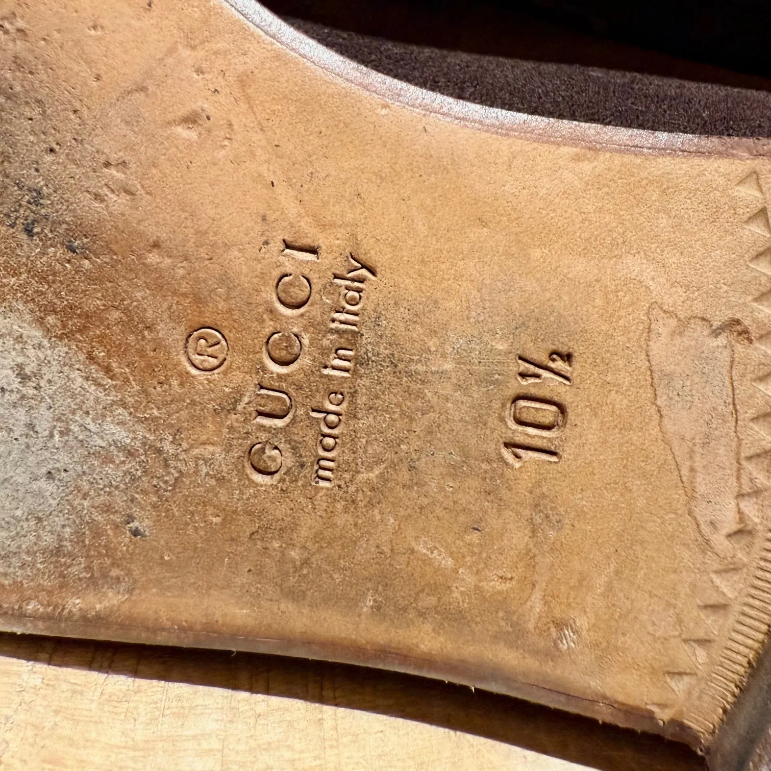 Gucci Brown Suede Horsebit Accent Jordaan Loafers
