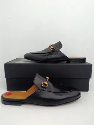 Gucci Women's Loafers Black Leather Size 36.5