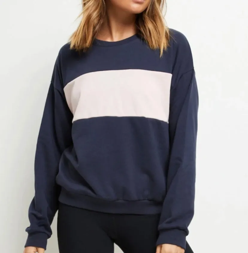 Heidi Block Pullover (Navy)