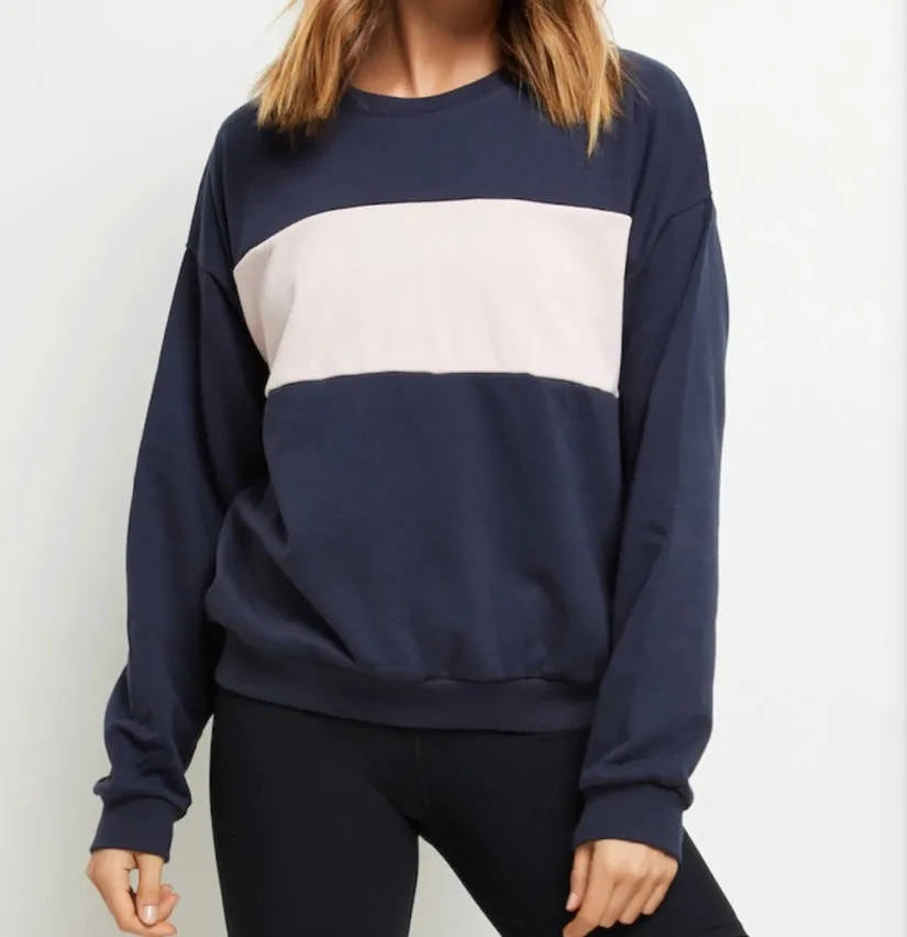 Heidi Block Pullover (Navy)