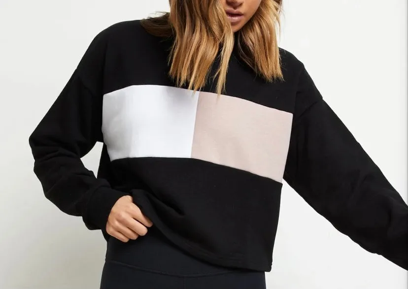 Heidi Block Pullover (Navy)