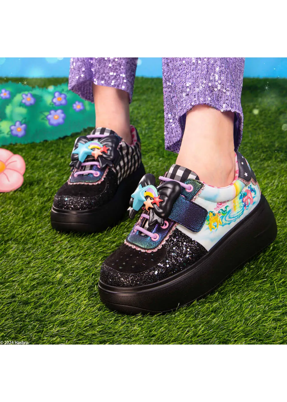 Irregular Choice x My Little Pony Rainbow Of Light Sneakers Black