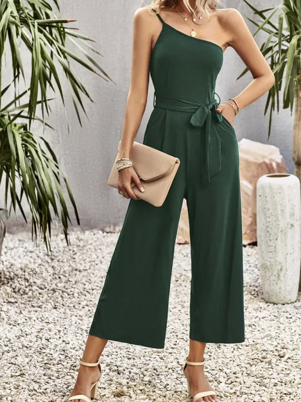 Luna Stylish One Shoulder Jumpsuit