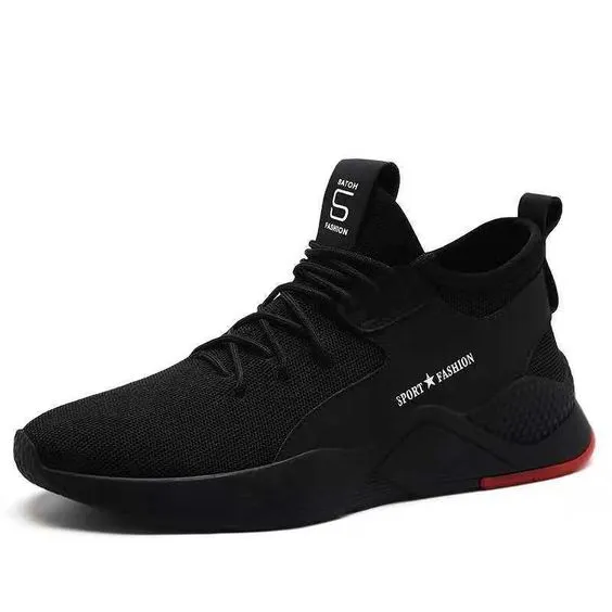 Men's Black Mesh Breathable Sneaker Shoes