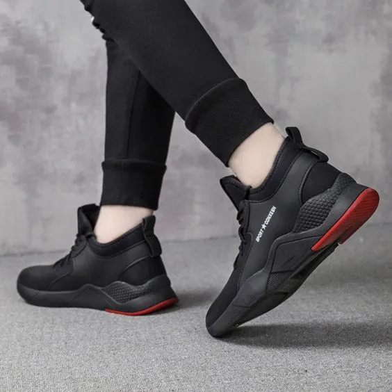 Men's Black Mesh Breathable Sneaker Shoes