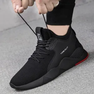 Men's Black Mesh Breathable Sneaker Shoes