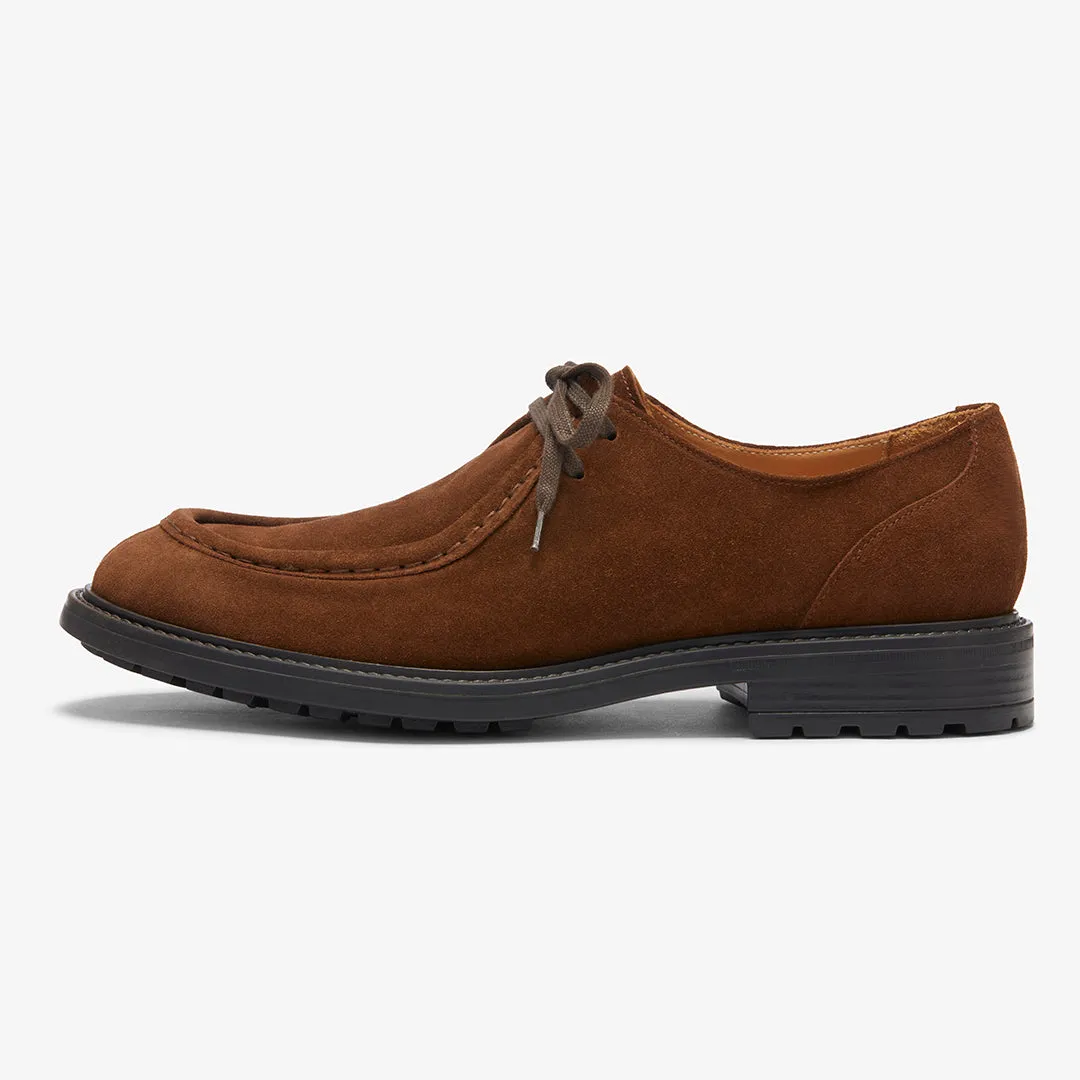 Men's Chestnut Suede Tuscan Derby Boot From Del Toro Shoes