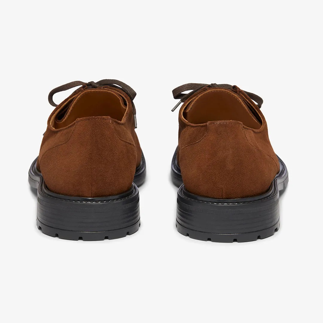 Men's Chestnut Suede Tuscan Derby Boot From Del Toro Shoes