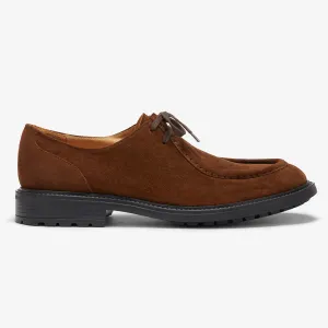 Men's Chestnut Suede Tuscan Derby Boot From Del Toro Shoes