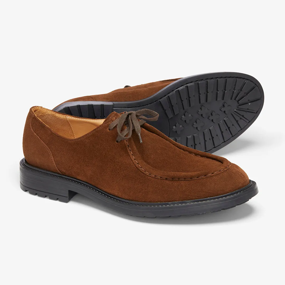 Men's Chestnut Suede Tuscan Derby Boot From Del Toro Shoes