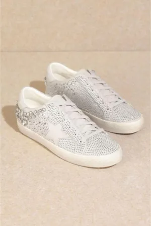 Phoebe Blinged Out Rhinestone Embellished Star Sneakers