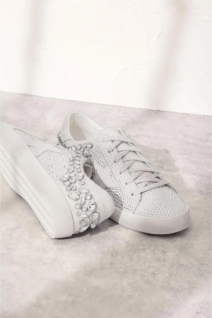 Phoebe Blinged Out Rhinestone Embellished Star Sneakers