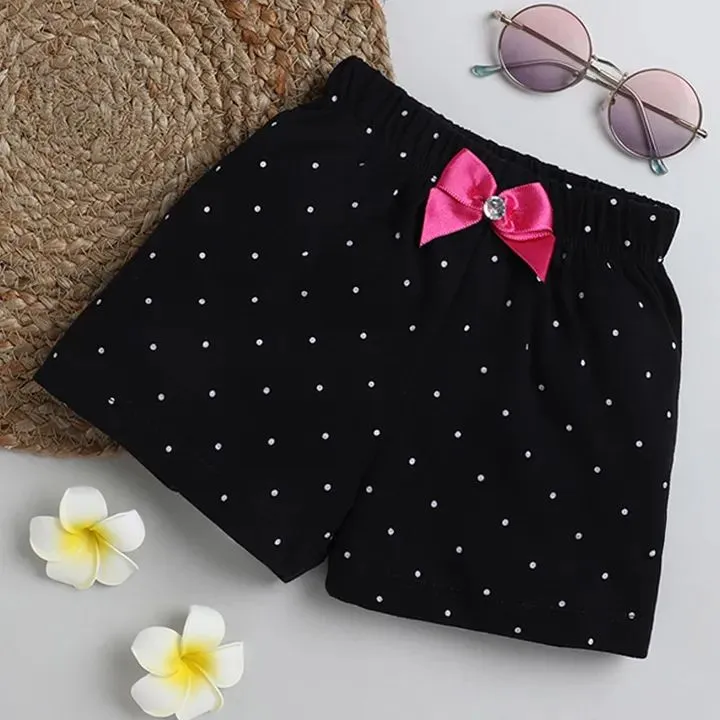 Polka Printed with Bow Short
