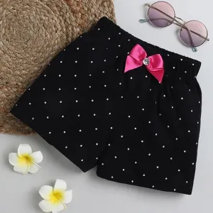 Polka Printed with Bow Short