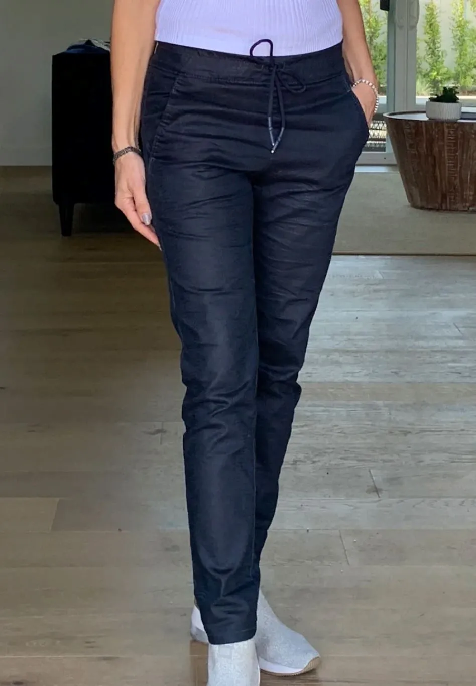 Shely Pant Navy Snake