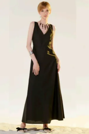 Sleeveless V Neck Dress