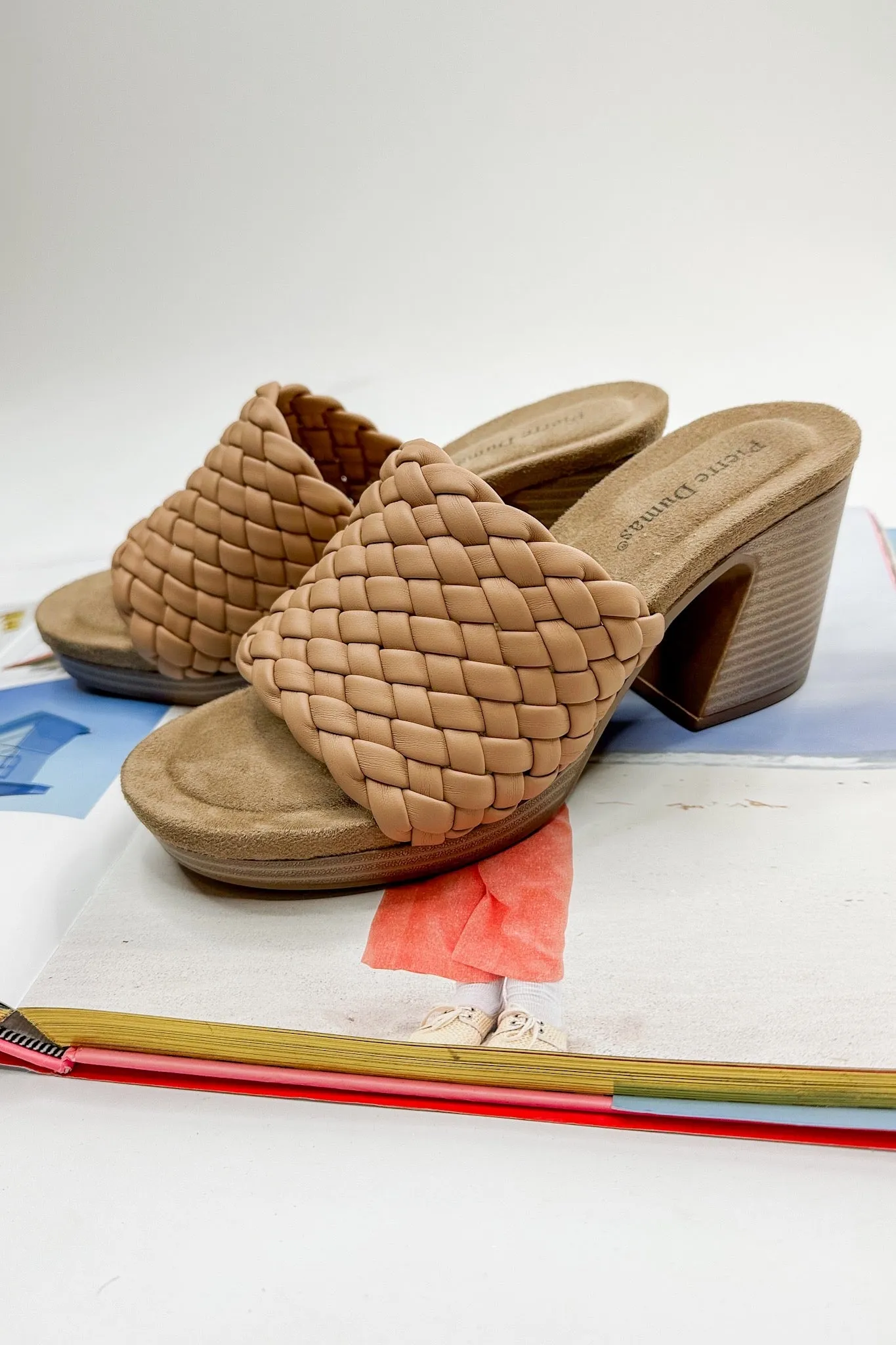 Summer Feeling Braided Heels in Tan