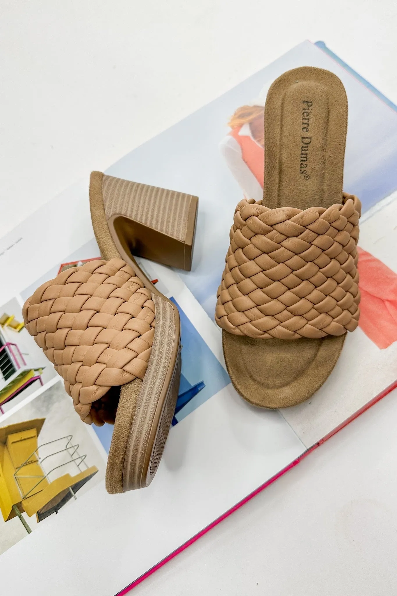 Summer Feeling Braided Heels in Tan