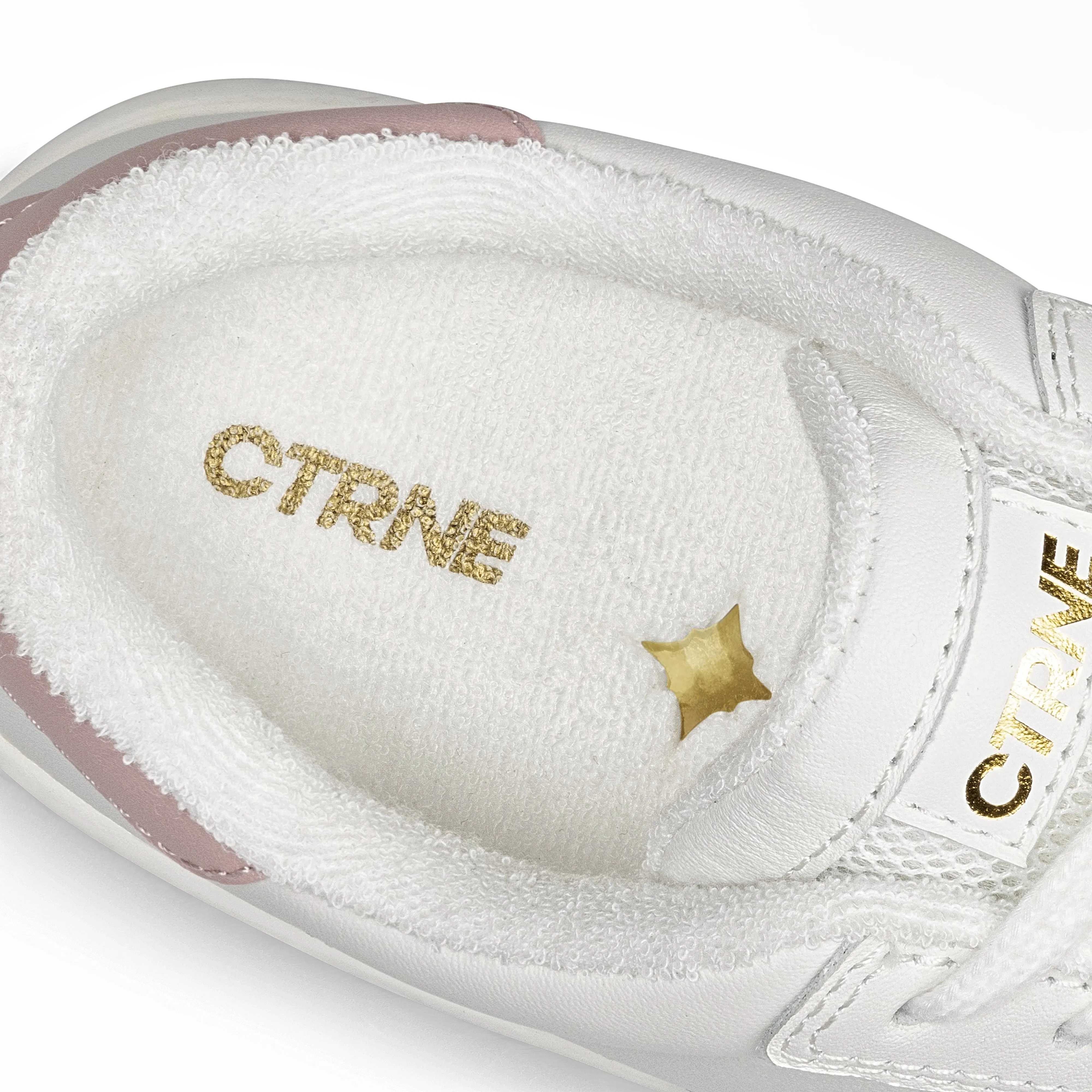 The Manifest Sneaker in White/Pink/Leather Ladies