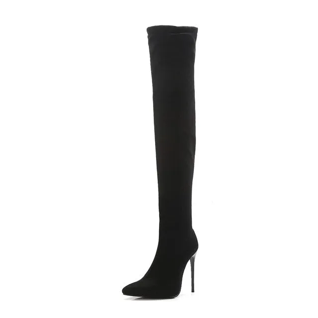 Thigh High Stiletto Heel Boots