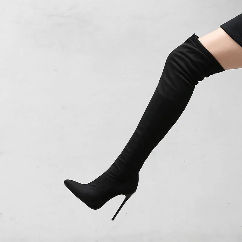 Thigh High Stiletto Heel Boots