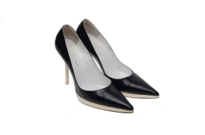 Valentino - White and Midnight Blue Pointed Toe Heels - IT 39