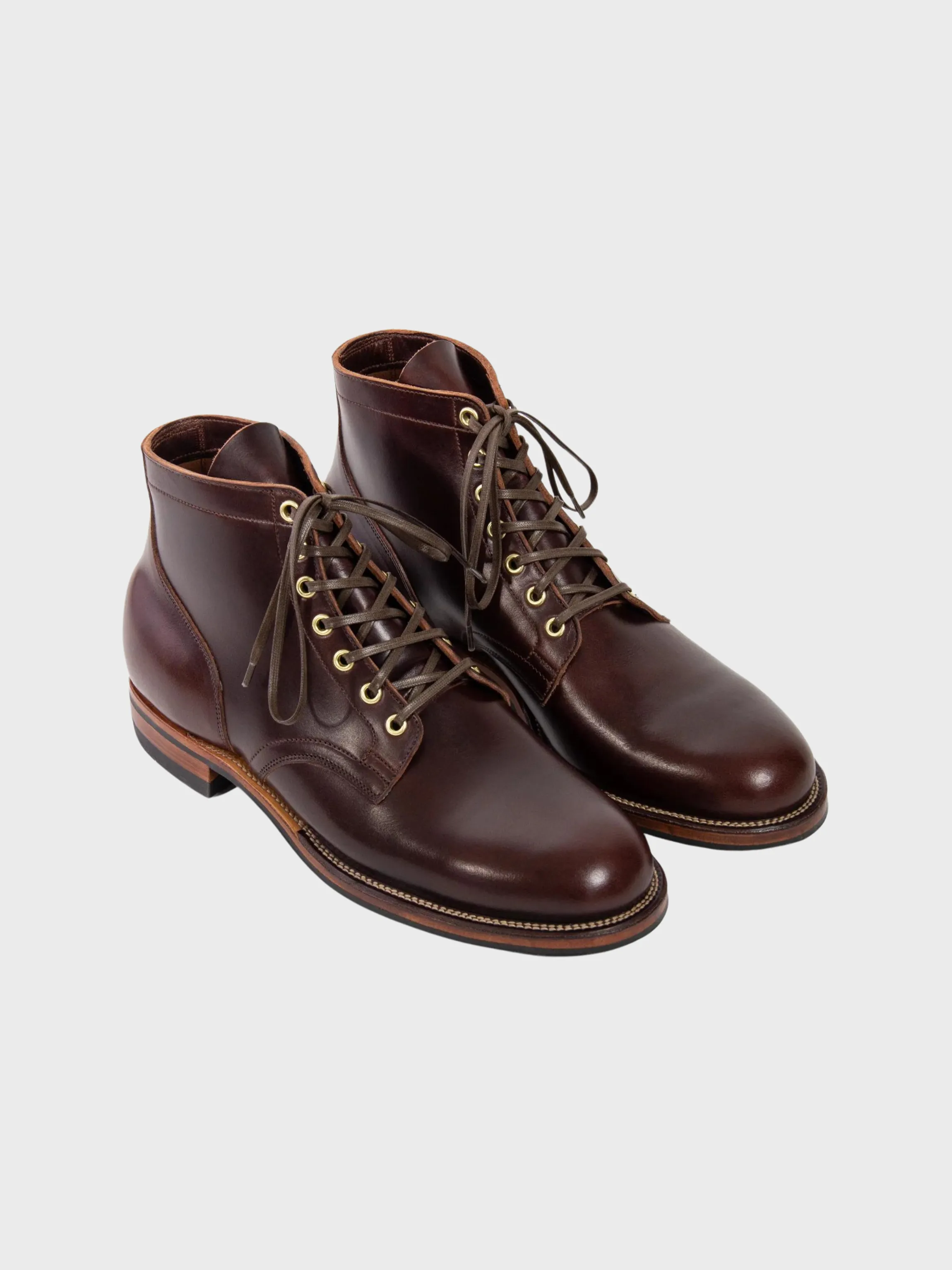 Viberg CORE - Service Boot Plain Toe Brown CXL