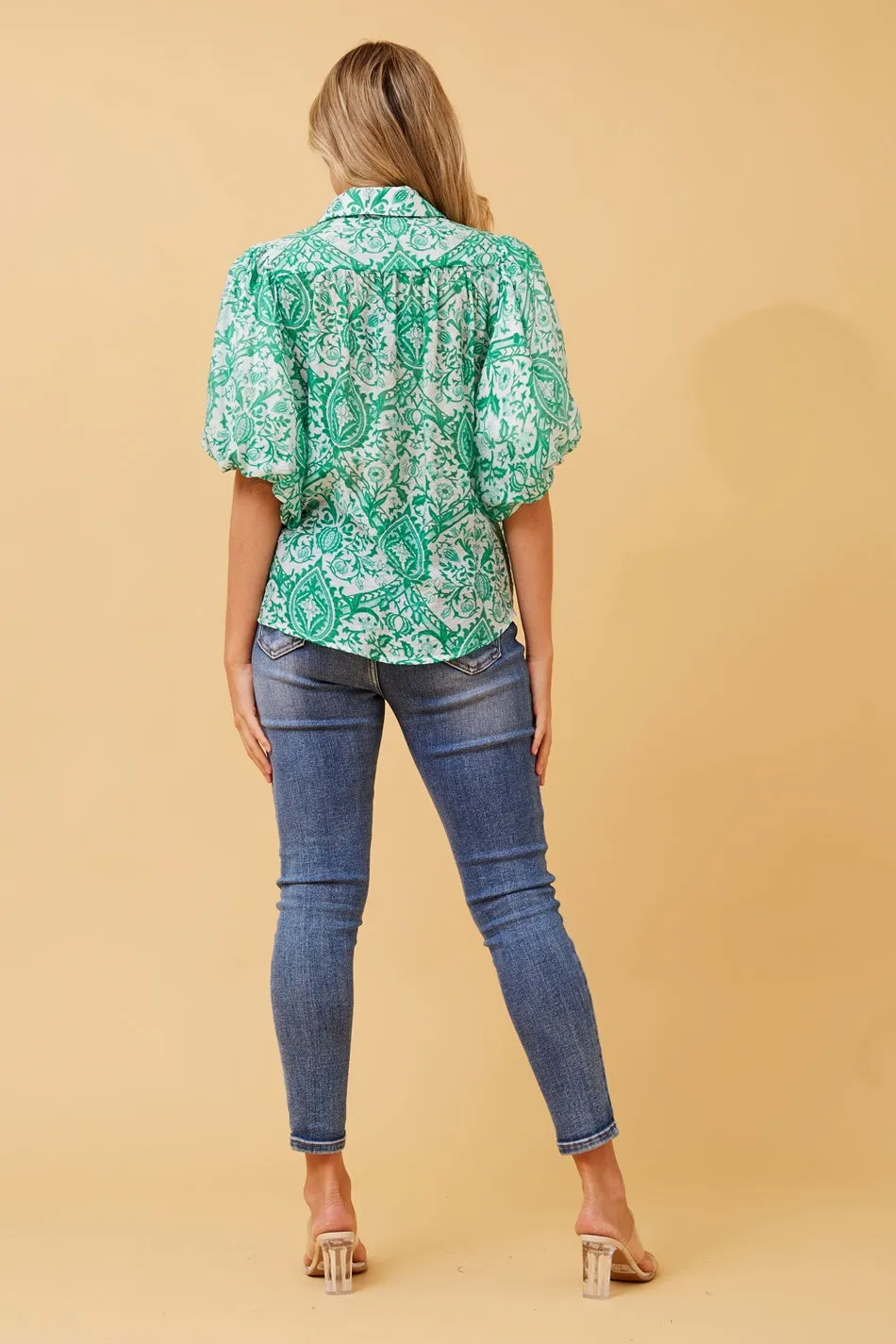 WILKIE BOHO PUFF SLEEVE SHIRT