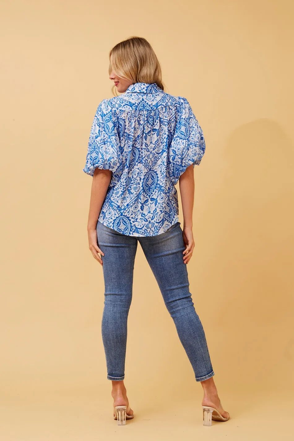 WILKIE BOHO PUFF SLEEVE SHIRT